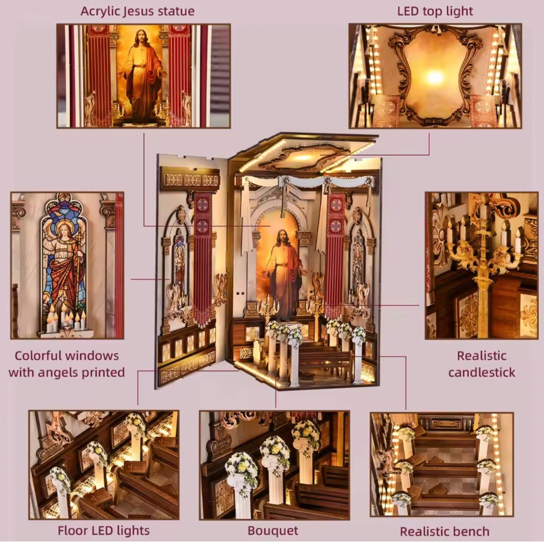 Cathedral Book Nook – Diy Decoration Kit