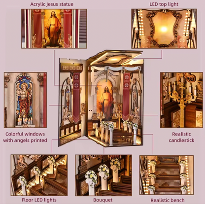 Cathedral Book Nook – Diy Decoration Kit
